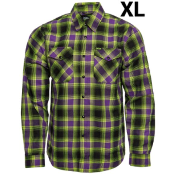 DIXXON Flannel x ROB ZOMBIE Collab Flannel Shirt- Men's XL - Picture 2 of 15